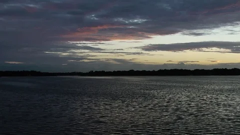 Sunrise over lake Stock Footage 75241916