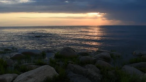 Sunrise over the lake Stock Footage 108529036