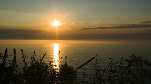 Sunrise Over the Lake Stock Footage 115279989