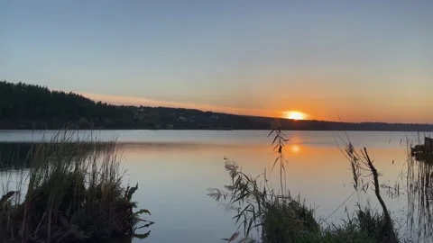 Sunrise over the lake Stock Footage 162507049