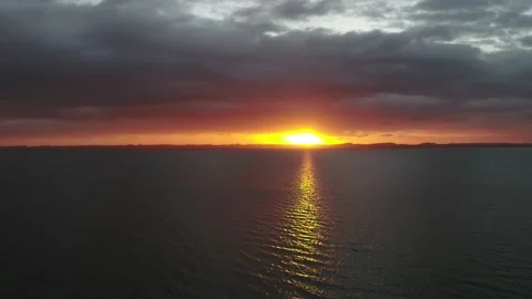 Sunrise over lake Stock Footage 186142773