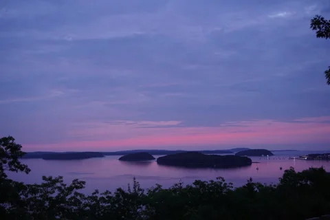 Sunrise over a lake Stock Footage 190142813