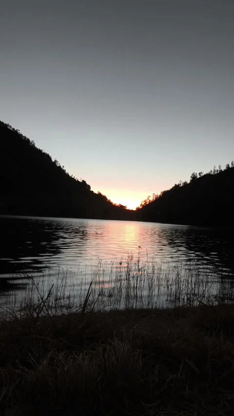 Sunrise over the lake Stock Footage 340004492
