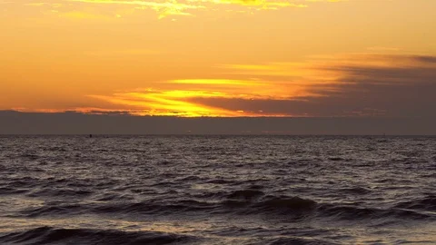 Sunrise Over Lake Michigan Stock Footage 123017341