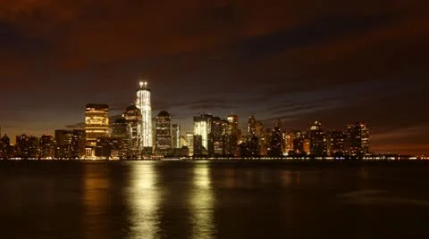 Sunrise over Lower Manhattan Video stock 22664972