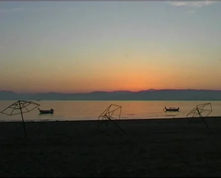 Sunrise over Mainland Greece 库存影片 1070508