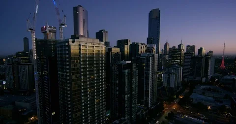 Sunrise over Melbourne timelapse Stock Footage 85248566