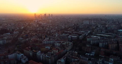 Sunrise over Milan Stock Footage 105420081