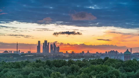 Sunrise over Moscow Vídeos de archivo 90589978