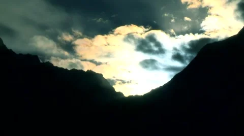 Sunrise over mountain Stock Footage 50253501