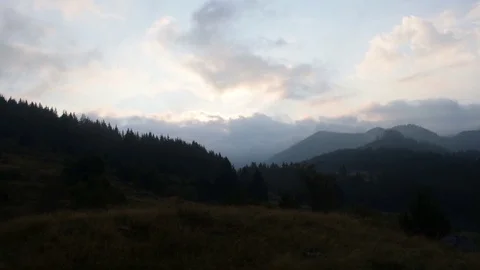 Sunrise over the mountain Stock Footage 96311874