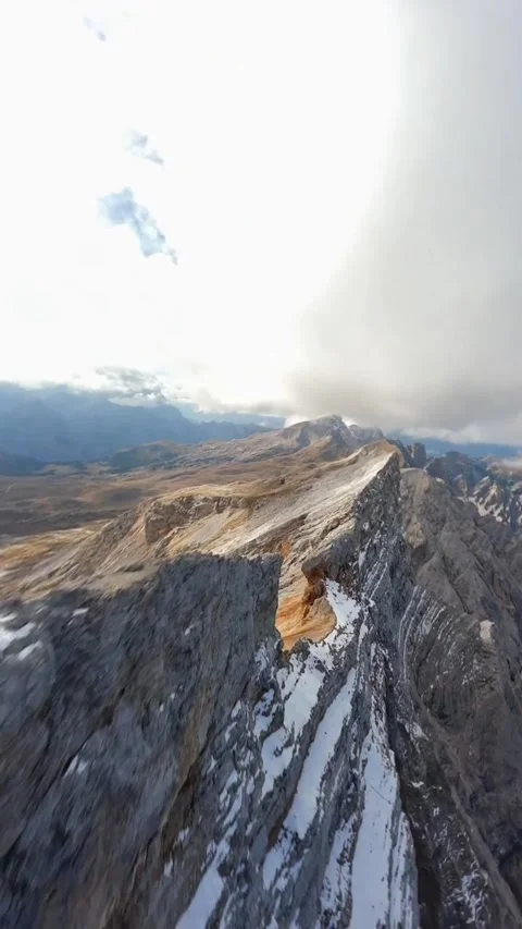 Sunrise over the mountains with clouds Stock Footage 273143878