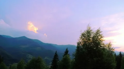Sunrise over the Mountains. Stock Footage 59429346