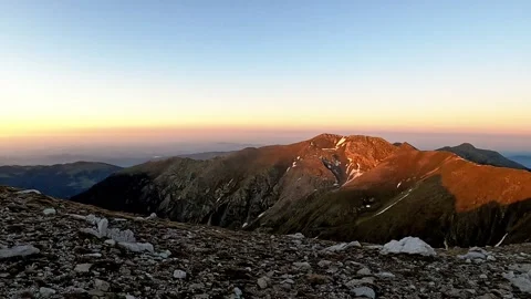 Sunrise over the mountains Stock Footage 135538564