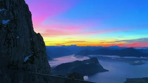 Sunrise over the mountains Stock Footage 252436515