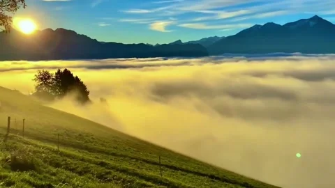 Sunrise over the mountains Stock Footage 252436516