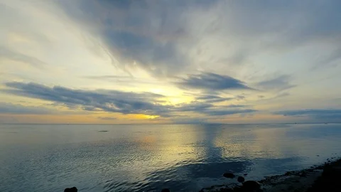 Sunrise over the Ocean (60 fps) Stock Footage 126088028