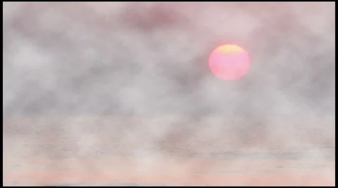 Sunrise over the ocean, fogy effect 스톡 동영상 5298681