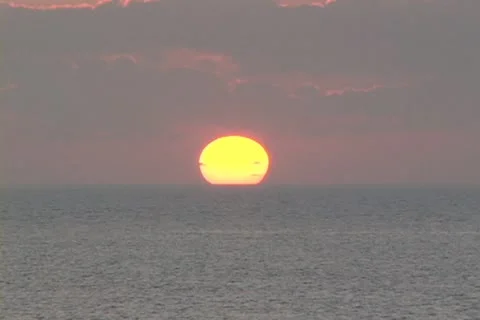 Sunrise over the ocean Stock Footage 12692243