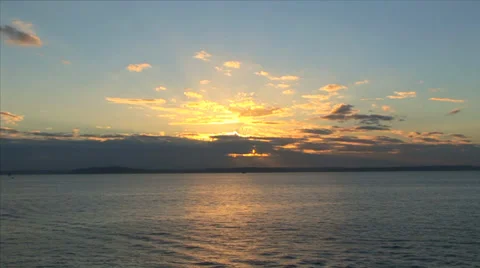 Sunrise Over the Ocean Video stock 33604762