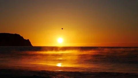 Sunrise over the ocean Stock Footage 71119888