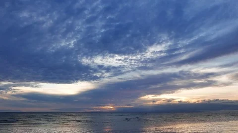 Sunrise over the Ocean Stock Footage 76919392