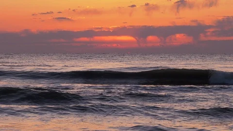 Sunrise over the ocean Stock Footage 89218849