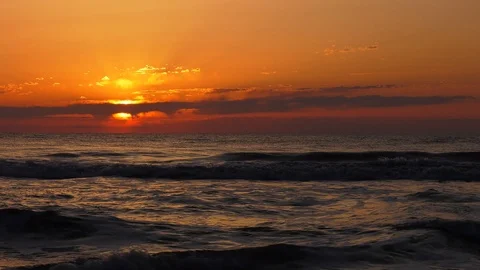 Sunrise over the ocean Stock Footage 89229130