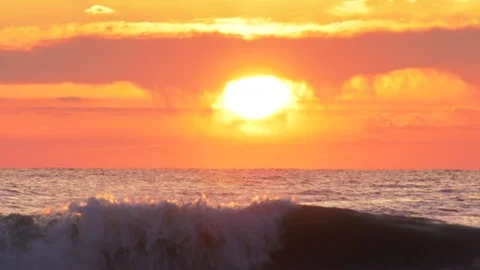 Sunrise over the ocean Stock Footage 89229253