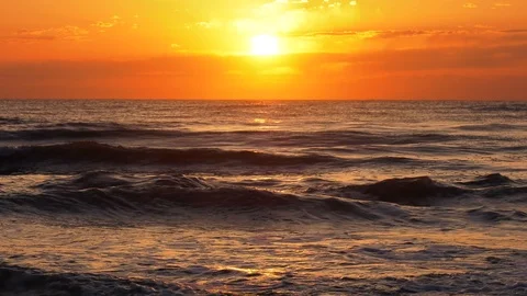 Sunrise over the ocean Stock Footage 89229288