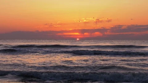 Sunrise over the ocean Stock Footage 89486895