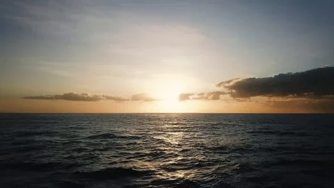 Sunrise over ocean Stock Footage 125552604