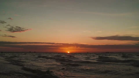 Sunrise Over the Ocean Stock Footage 165414245