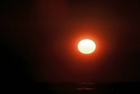 Sunrise over Ocean NTSC Stock Footage 558775