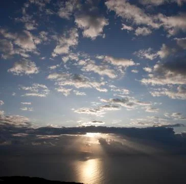 Sunrise over the ocean Foto stock