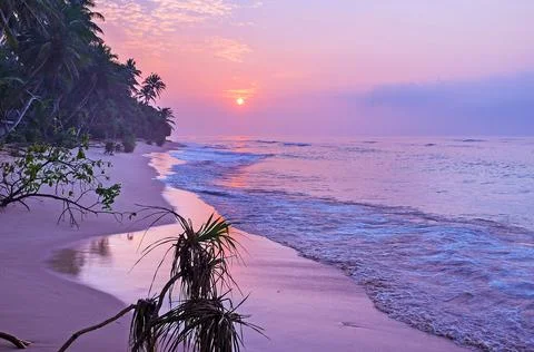 The sunrise over the Ocean Stockfoto's