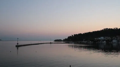 Sunrise over old harbour Video stock 30704941
