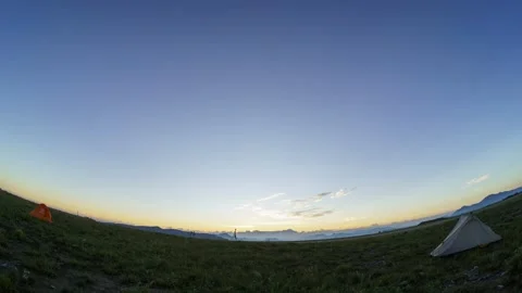 Sunrise Over Open Wilderness Timelapse Stock Footage 326698627