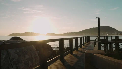 Sunrise over the pier Stock Footage 309724779