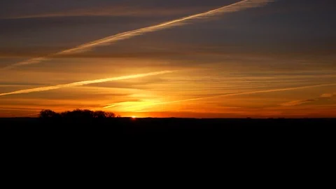 Sunrise over plains time lapse  Stock Footage