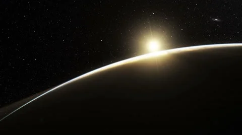 Sunrise Over The Planet Earth - 4K UHD Stock Footage 63783745