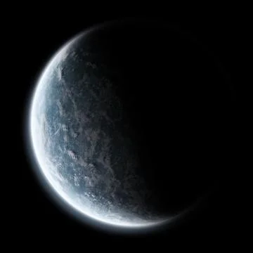 Sunrise over planet in space Stock Illustration