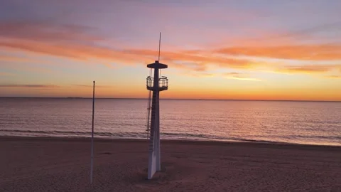 Sunrise Over Playa de la Marina, Alicante, Spain Stock Footage 325039620