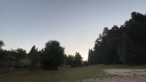 Sunrise Over Quiet Forest Camping Area in Abant Stock Footage 345520317