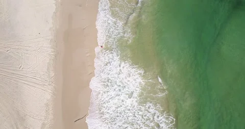 Sunrise Over Rainbow Beach | Drone Aerial Footage Video stock 154019300