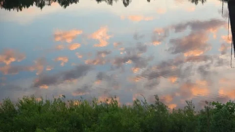 Sunrise over the river Stock Footage 276343767