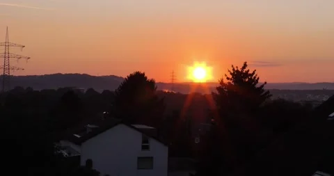 Sunrise Over the Roofs I Stock Footage 261397765