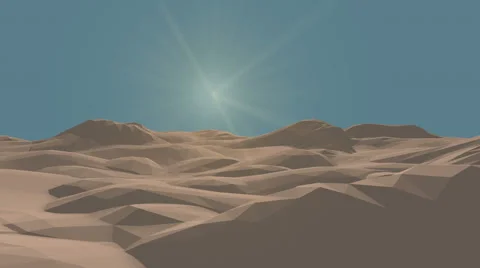 Sunrise over the sandy desert,low polygons 스톡 동영상 42506653