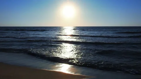 Sunrise over sea background Stock Footage 318868684