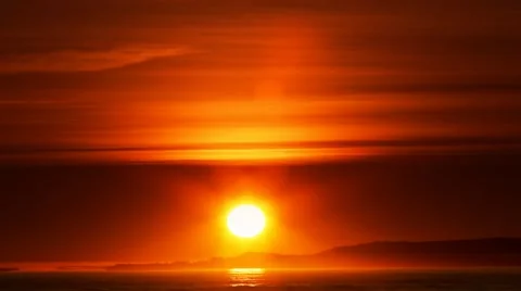 Sunrise over the sea Stock Footage 48707496